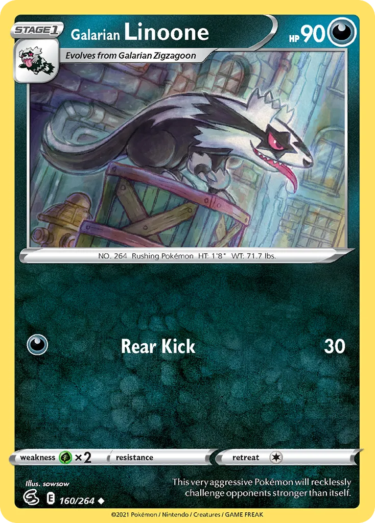Galarian Linoone #160, Fusion Strike