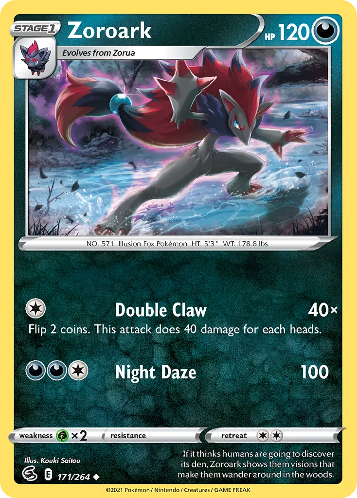 Zoroark #171, Fusion Strike Reverse Foil