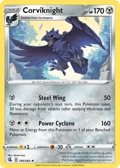 Corviknight #190, Reverse Foil