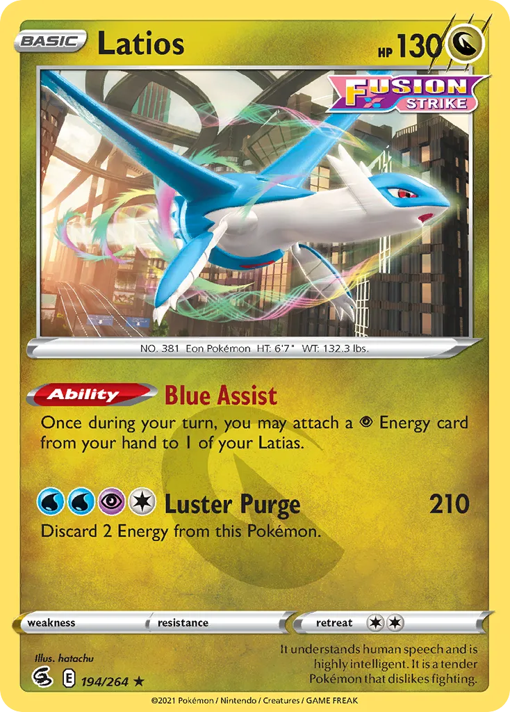 Latios #194, Fusion Strike Reverse Foil