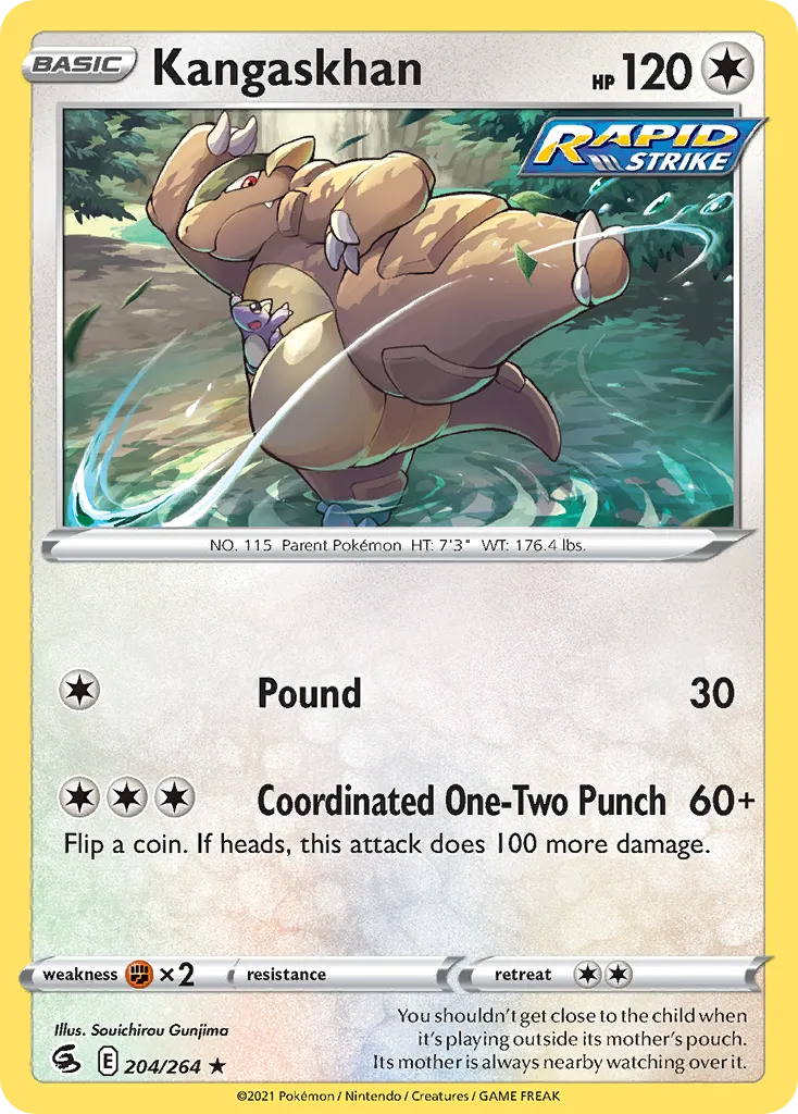 Kangaskhan #204, Fusion Strike Reverse Foil