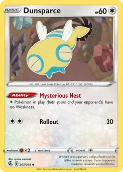 Dunsparce #207, Reverse Foil