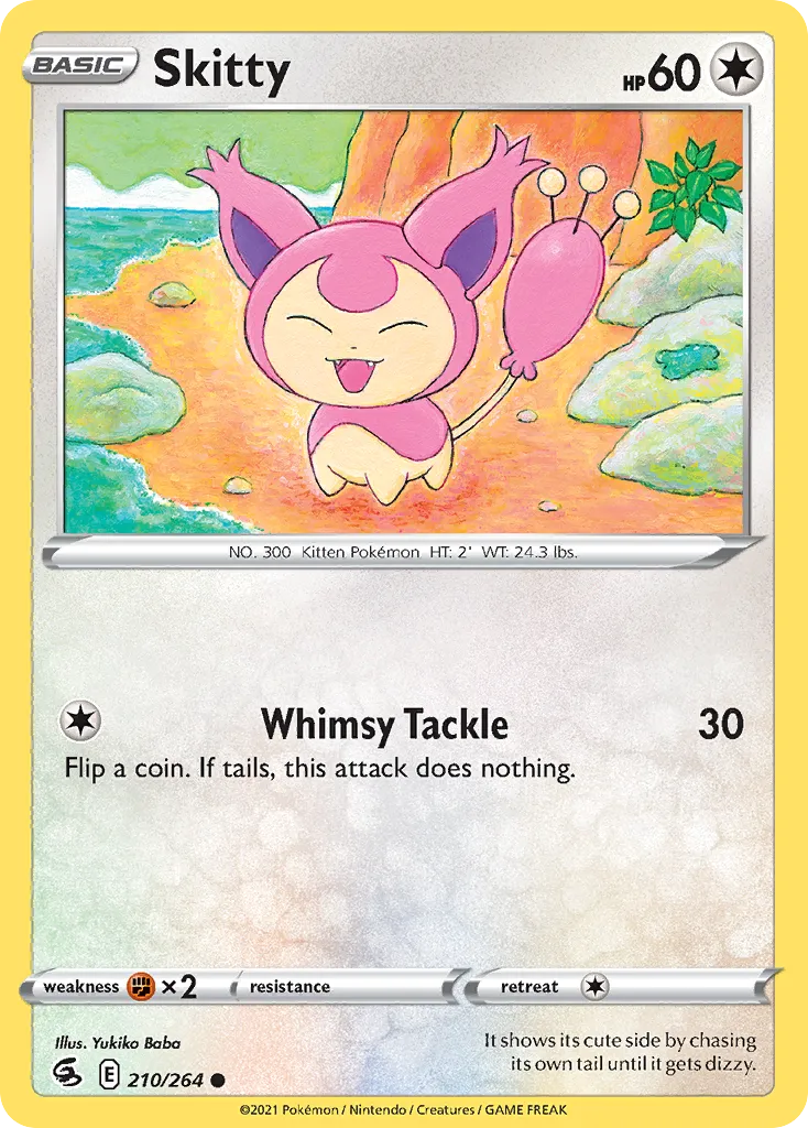 Skitty #210, Fusion Strike Reverse Foil