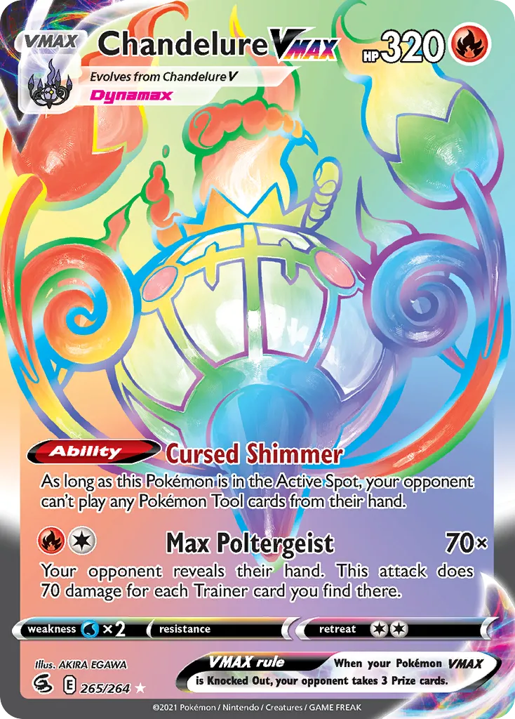 Chandelure VMAX #265, Fusion Strike Secret