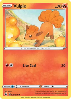 Vulpix #28, Reverse Foil