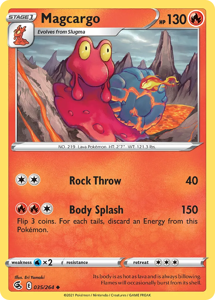 Magcargo #35, Fusion Strike Reverse Foil