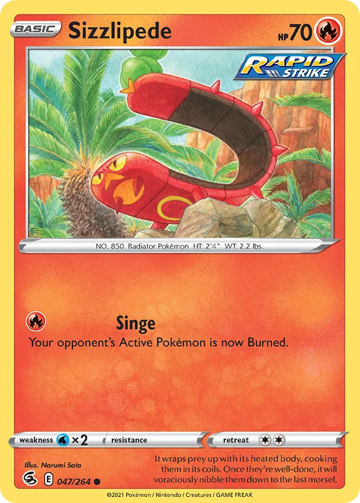 Sizzlipede #47, Fusion Strike Reverse Foil