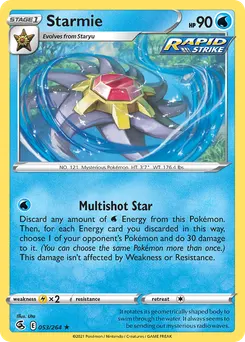 Starmie #53, Reverse Foil