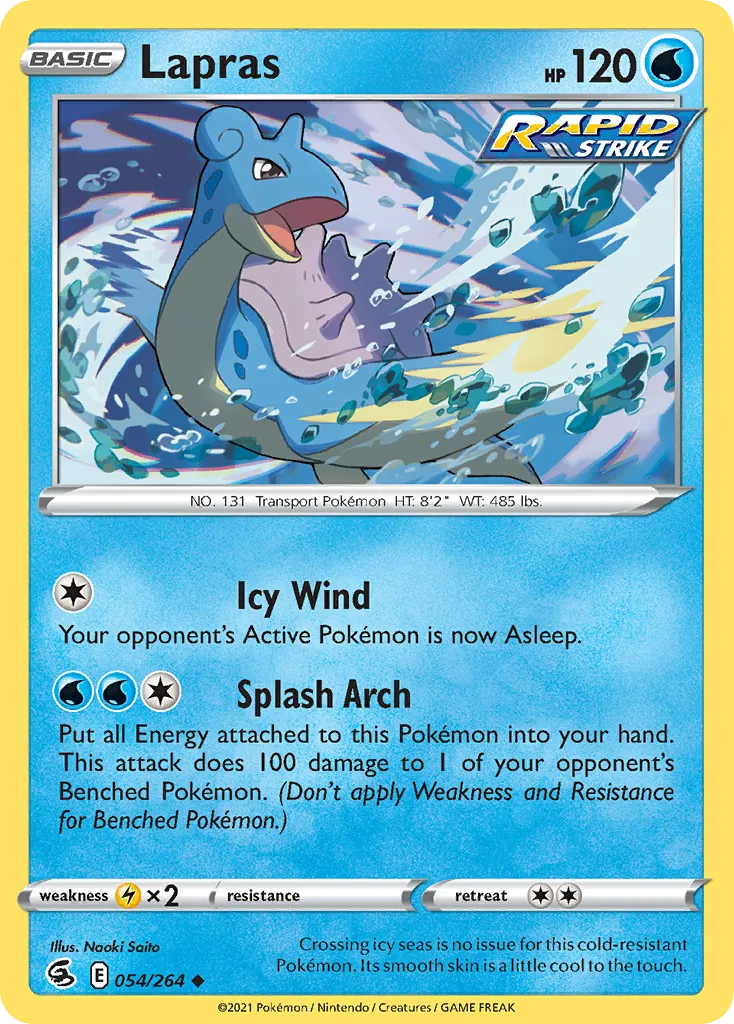 Lapras #54, Fusion Strike Reverse Foil