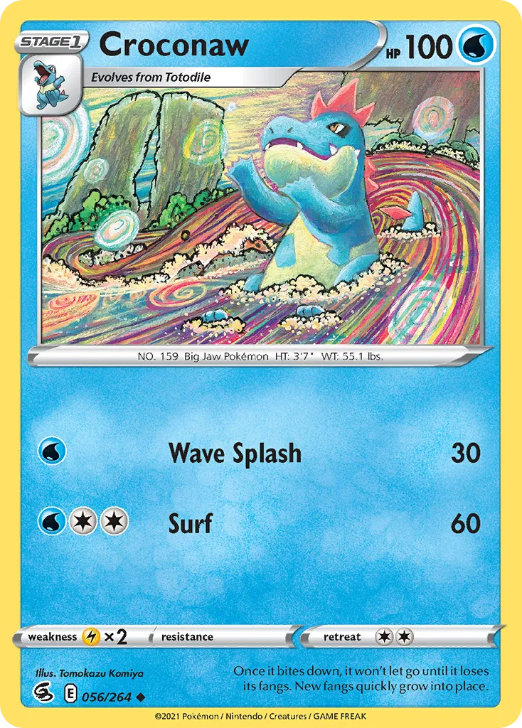 Croconaw #56, Fusion Strike Reverse Foil