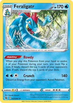 Feraligatr #57, Reverse Foil
