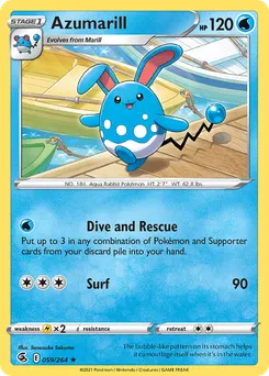 Azumarill #59, Reverse Foil