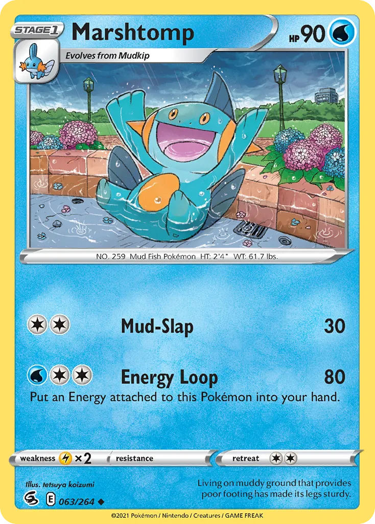Marshtomp #63, Fusion Strike Reverse Foil