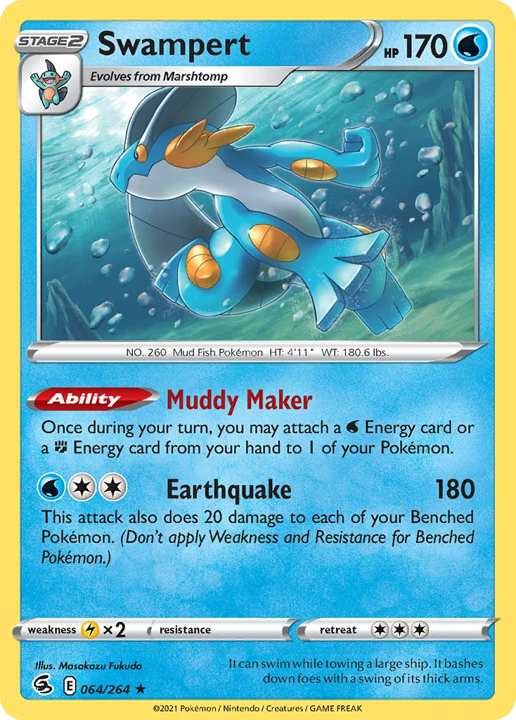 Swampert #64, Fusion Strike Reverse Foil