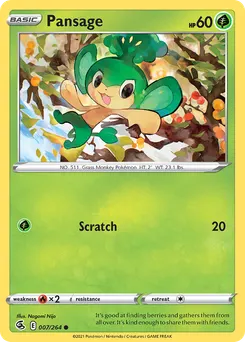 Pansage #7, Reverse Foil