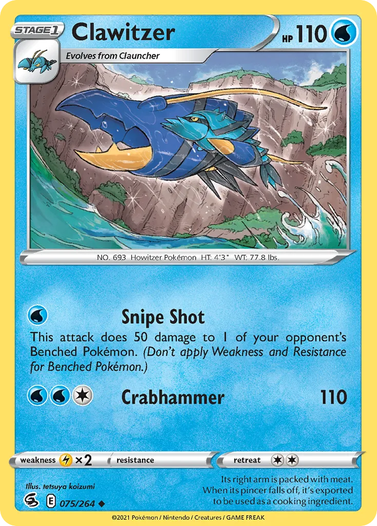 Clawitzer #75, Fusion Strike Reverse Foil