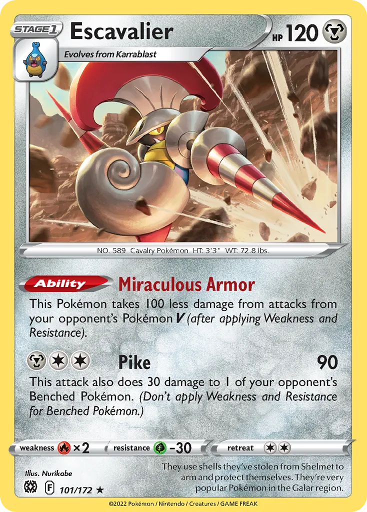 Escavalier #101, Brilliant Stars Reverse Foil