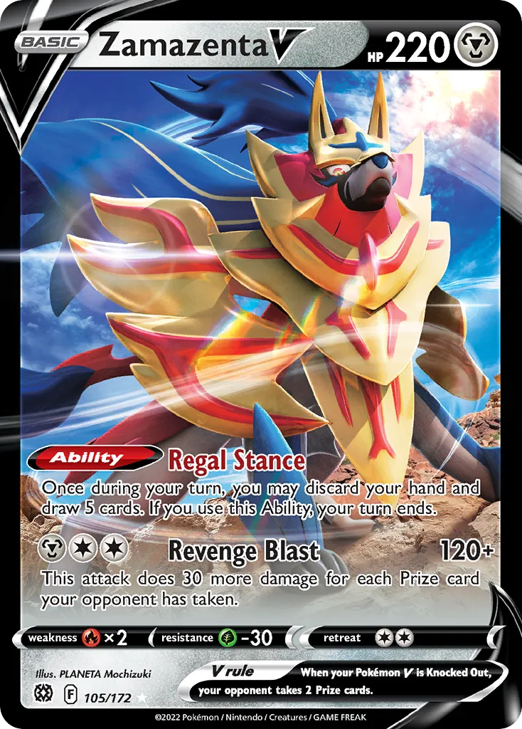 Zamazenta V #105, Brilliant Stars
