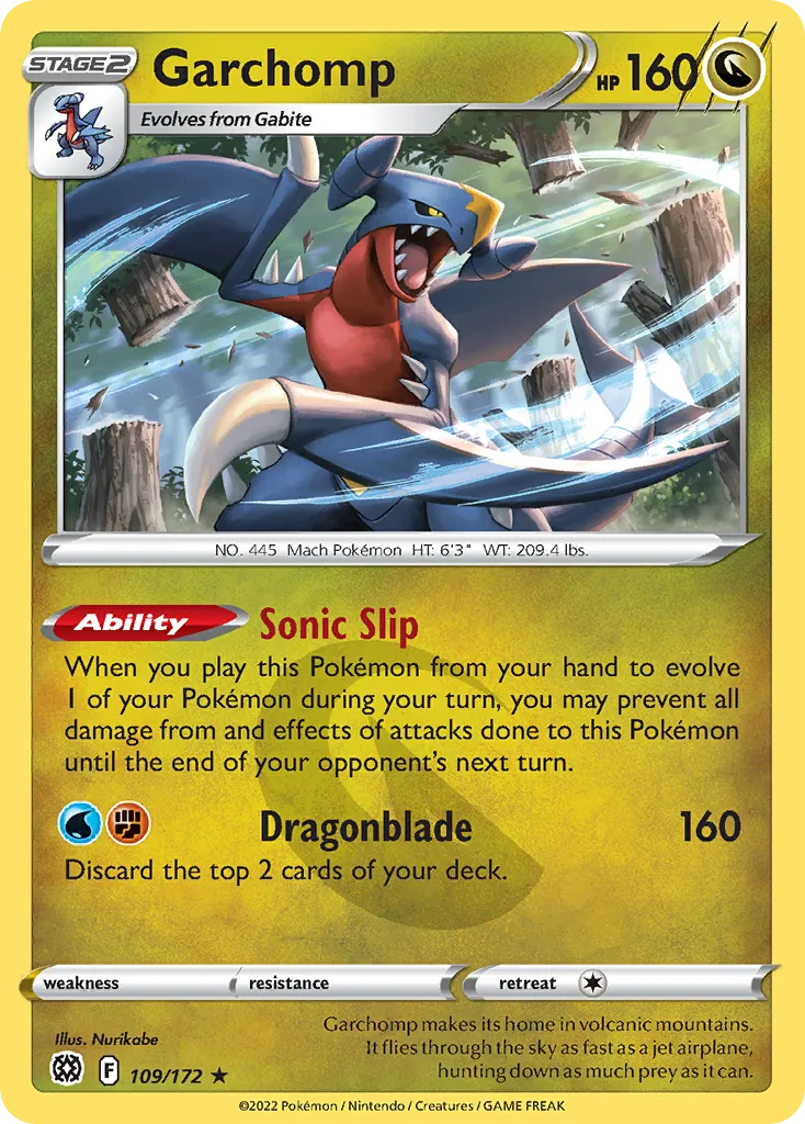 Garchomp #109, Brilliant Stars Reverse Foil