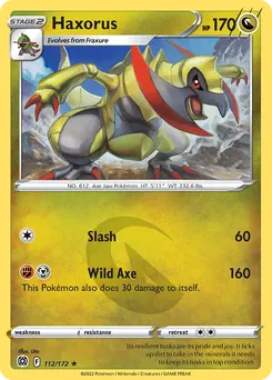 Haxorus #112, Reverse Foil