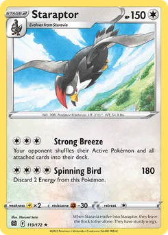 Staraptor #119, Reverse Foil