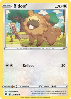 Bidoof #120, Reverse Foil