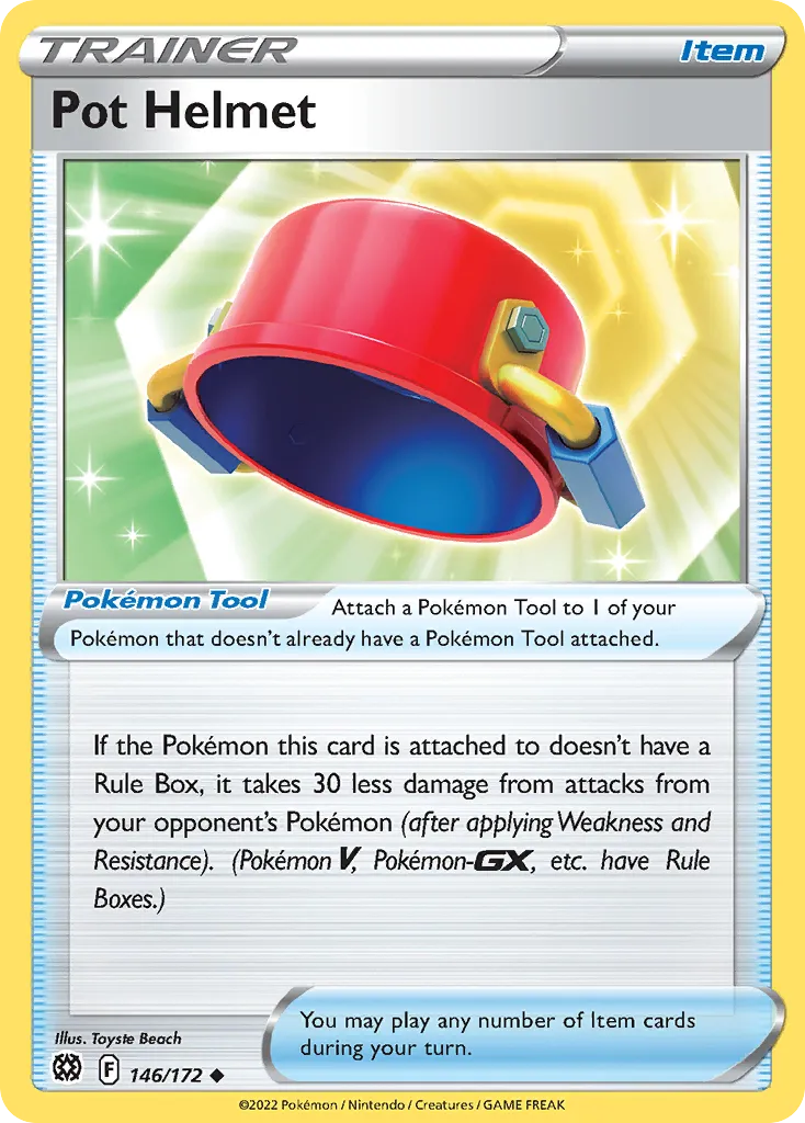 Pot Helmet #146, Brilliant Stars Reverse Foil
