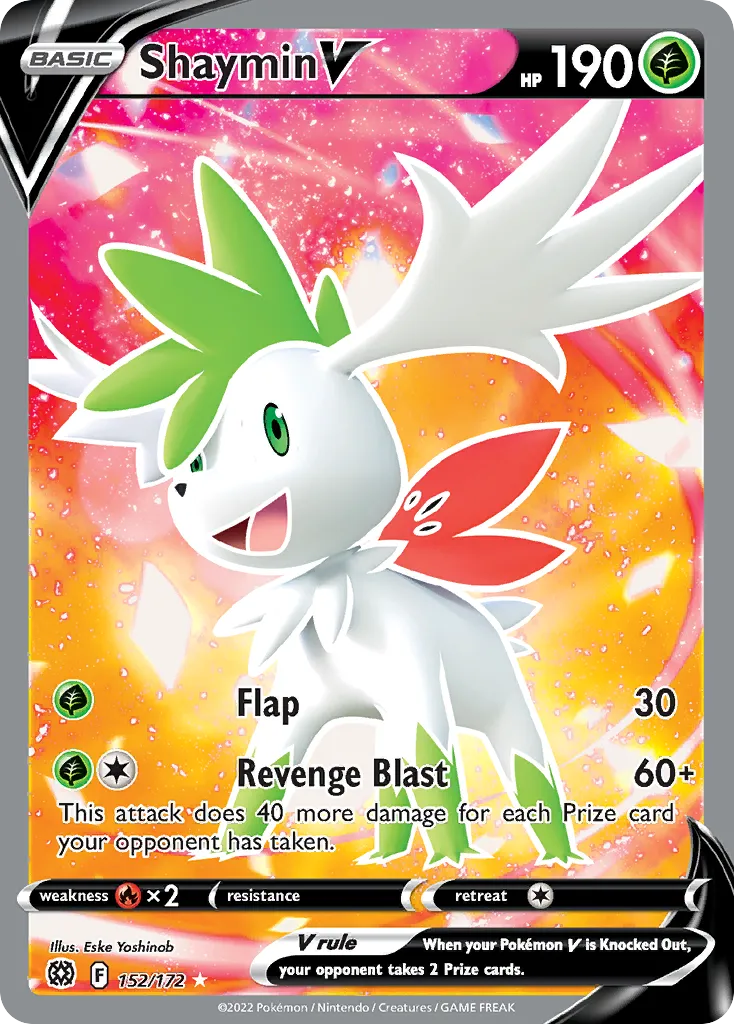 Shaymin V #152, Brilliant Stars Inverted Back