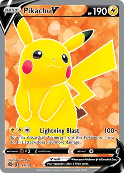 Pikachu V #157, Inverted Back