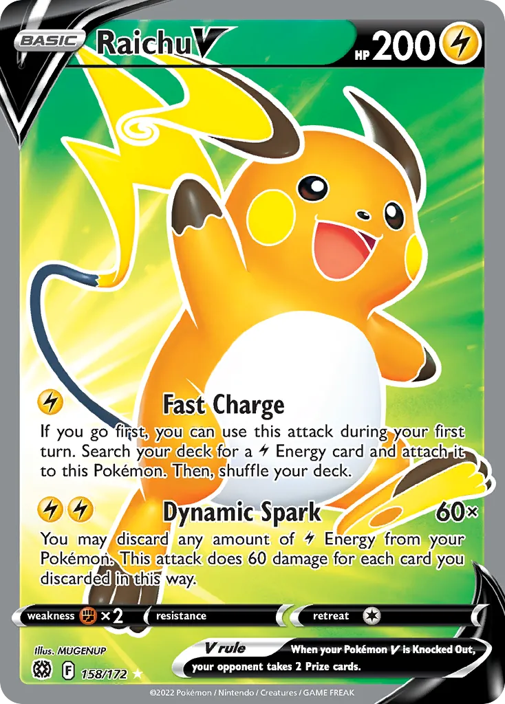 Raichu V #158, Brilliant Stars