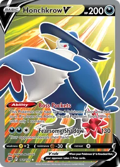 Honchkrow V #161, Inverted Back