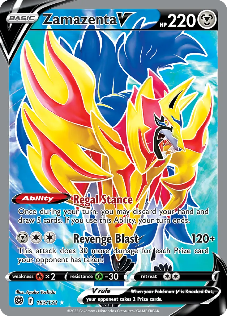 Zamazenta V #163, Brilliant Stars Inverted Back