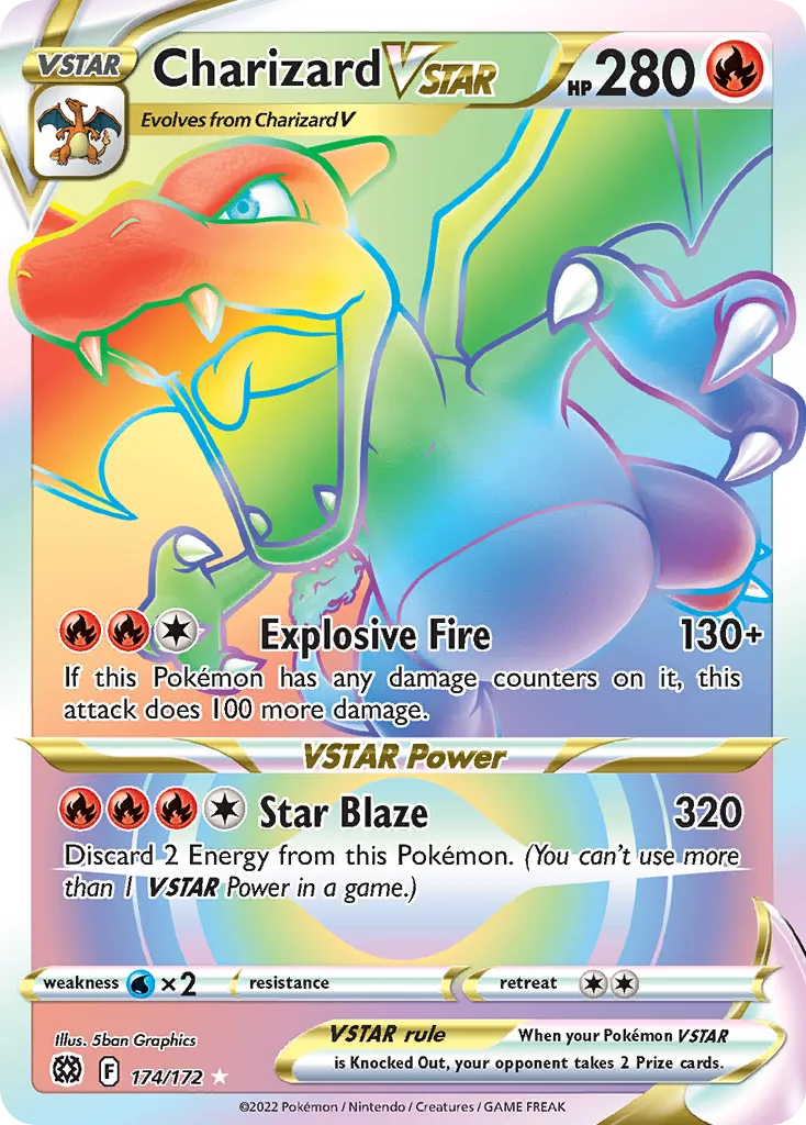 Charizard VSTAR #174, Brilliant Stars Secret