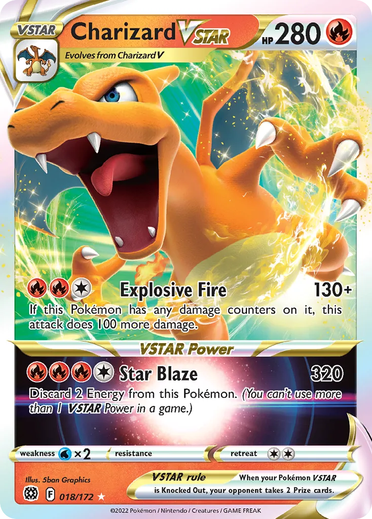 Charizard VSTAR #18, Brilliant Stars Inverted Back Error