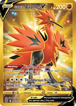 Galarian Zapdos V #182, Secret