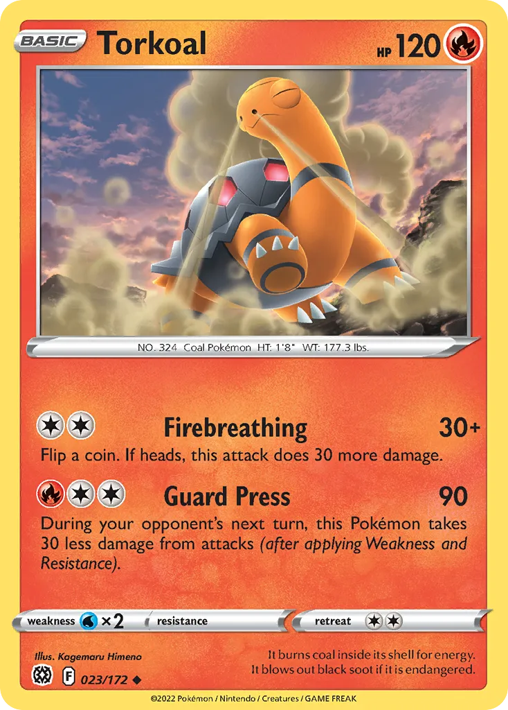 Torkoal #23, Brilliant Stars Reverse Foil