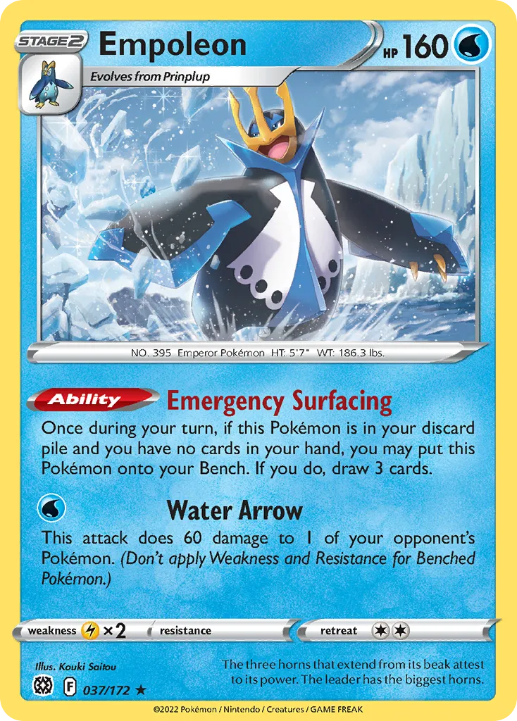 Empoleon #37, Brilliant Stars Reverse Foil