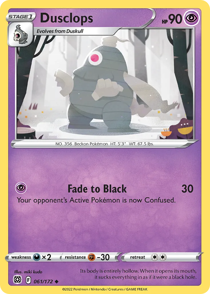 Dusclops #61, Brilliant Stars Reverse Foil