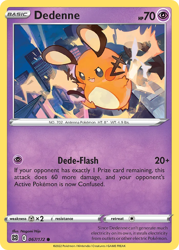 Dedenne #67, Brilliant Stars Reverse Foil