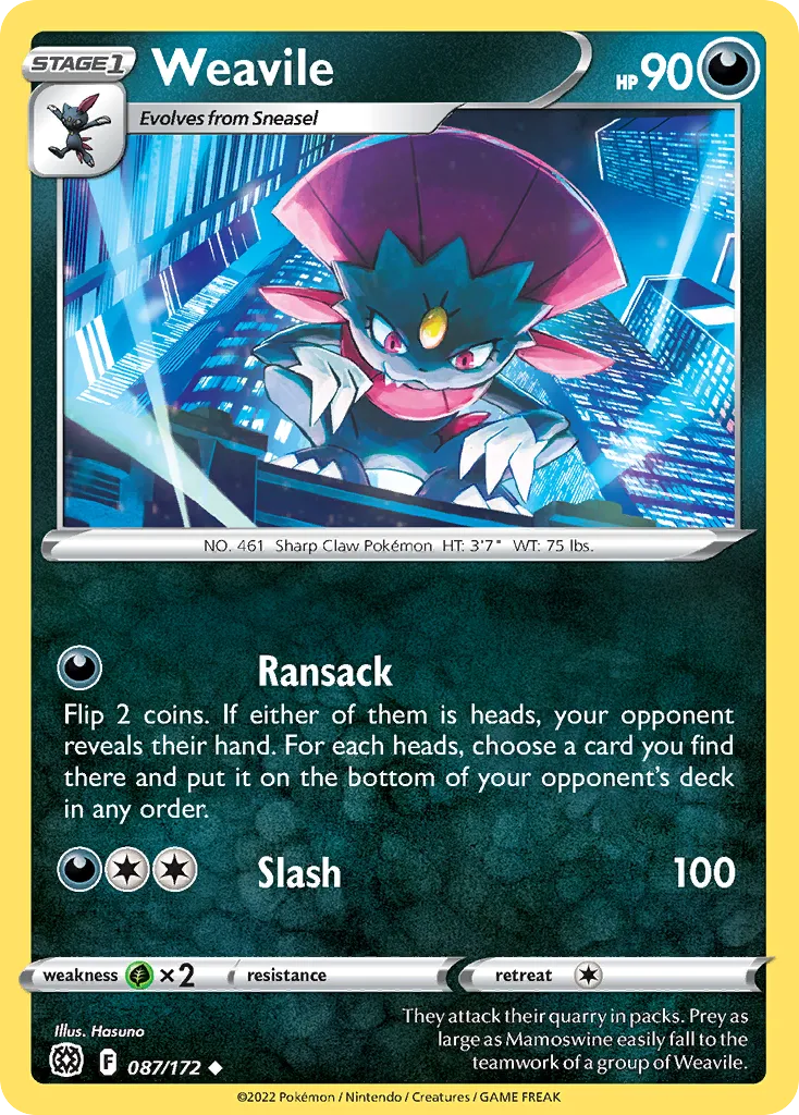 Weavile #87, Brilliant Stars