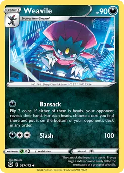 Weavile #87, Reverse Foil