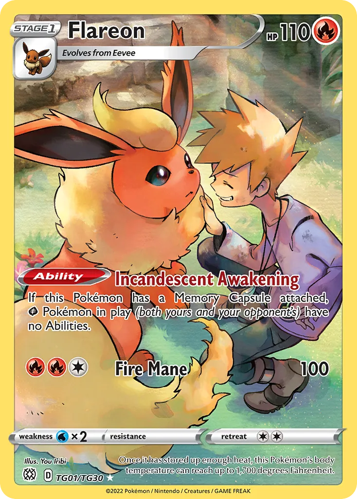 Flareon #TG01, Brilliant Stars Trainer Gallery