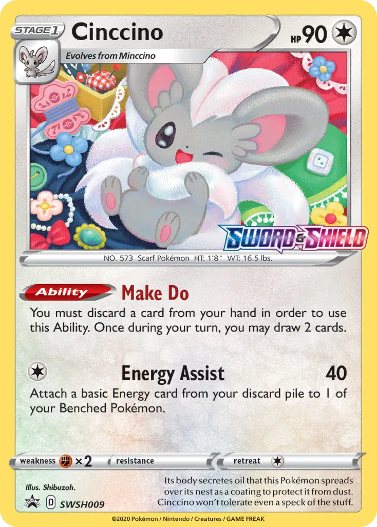 Cinccino #SWSH009, SWSH Black Star Promos Prerelease-Staff