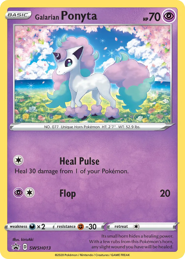 Galarian Ponyta #SWSH013, SWSH Black Star Promos Triple Blisters Pack