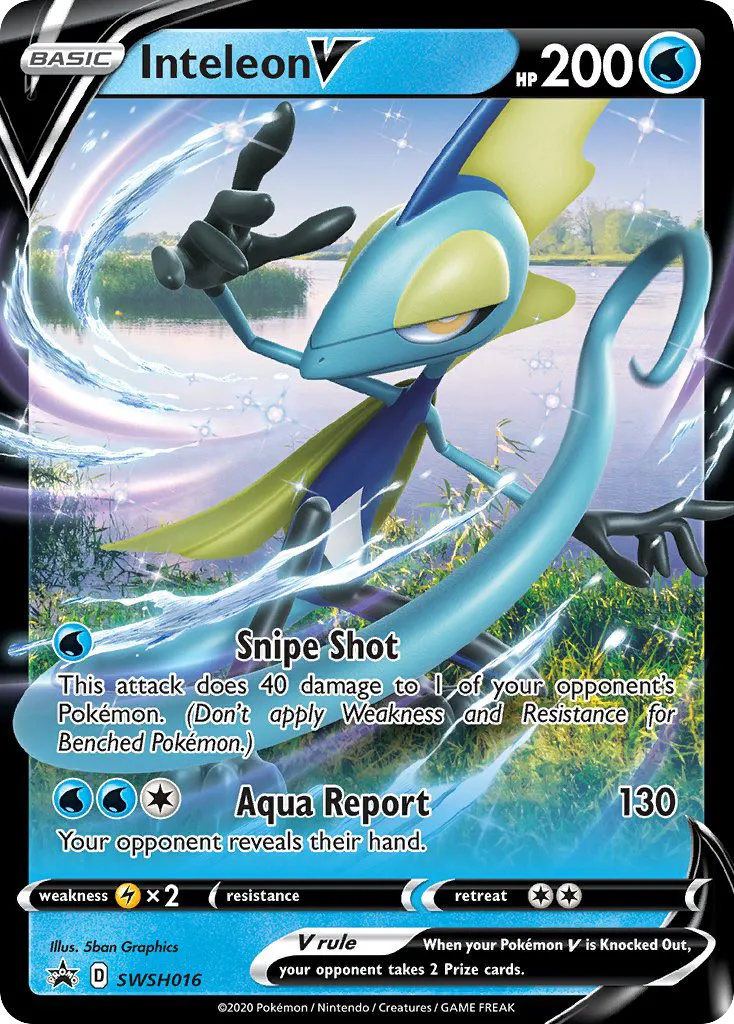 Inteleon V #SWSH016, SWSH Black Star Promos Galar Partners Tins