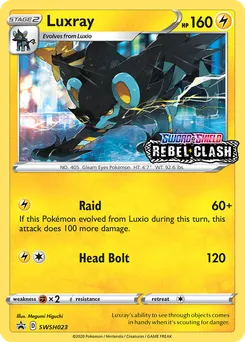Luxray #SWSH023, Prerelease