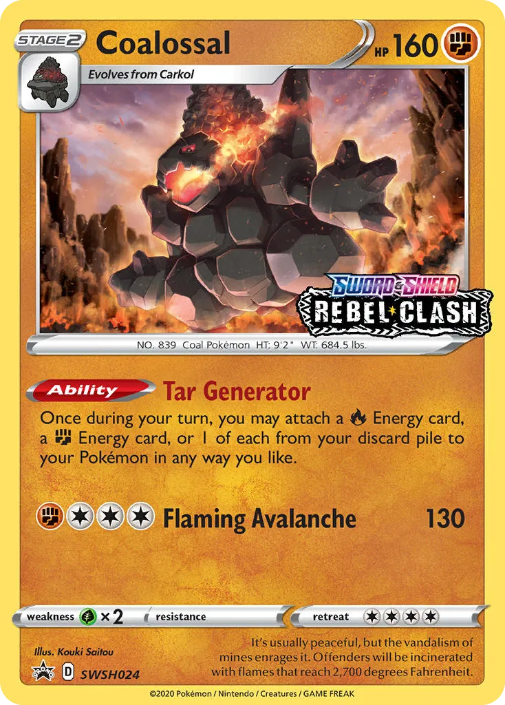 Coalossal #SWSH024, SWSH Black Star Promos Prerelease-Staff