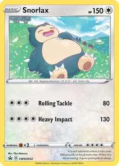 Snorlax #SWSH032, Snorlax Pin Collection