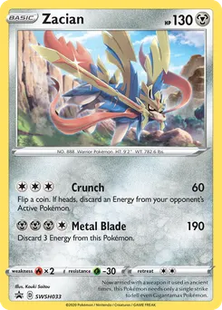 Zacian #SWSH033, True Steel Collection