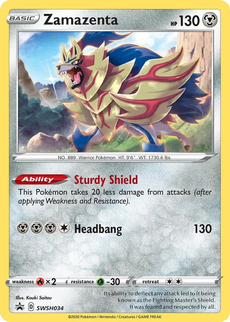 Zamazenta #SWSH034, SWSH Black Star Promos True Steel Collection